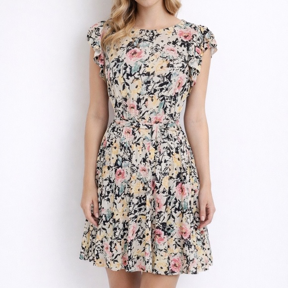 Lauren Ralph Lauren Dresses & Skirts - Lauren Ralph Lauren. New! Knit Floral‎ Ruffle Sleeve Dress.